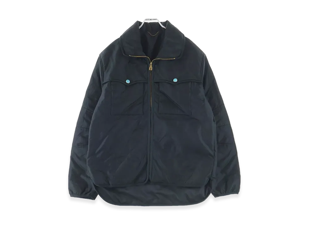 Louis Vuitton Turquoise Button Quilted Overshirt Jacket "Black"