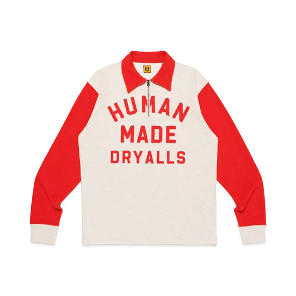 HUMAN MADE Zip-Up L/S T-Shirt "Red"