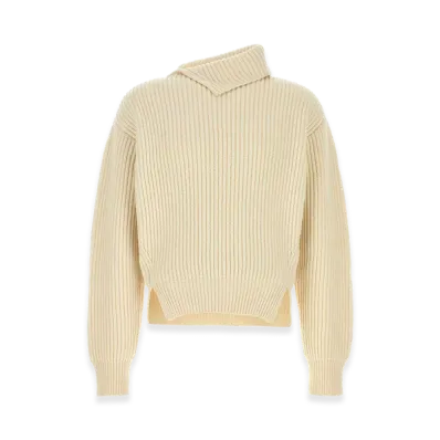 Jil Sander Wool Sweater "White"