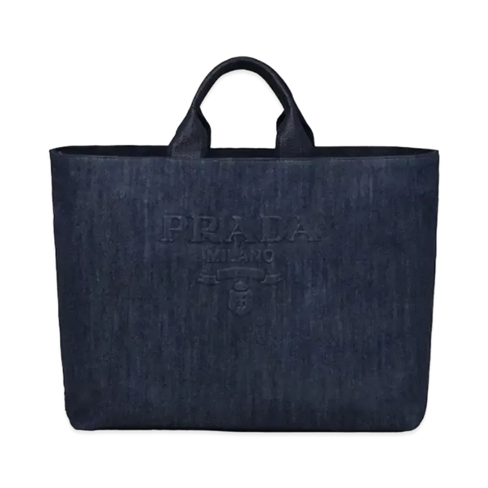 PRADA Denim Tote Bag "Navy"