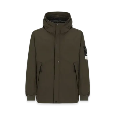 Stone Island 41826 Micro Twill Primaloft Pure Insulation Technology Hooded Jacket - 23FW "Olive Green"