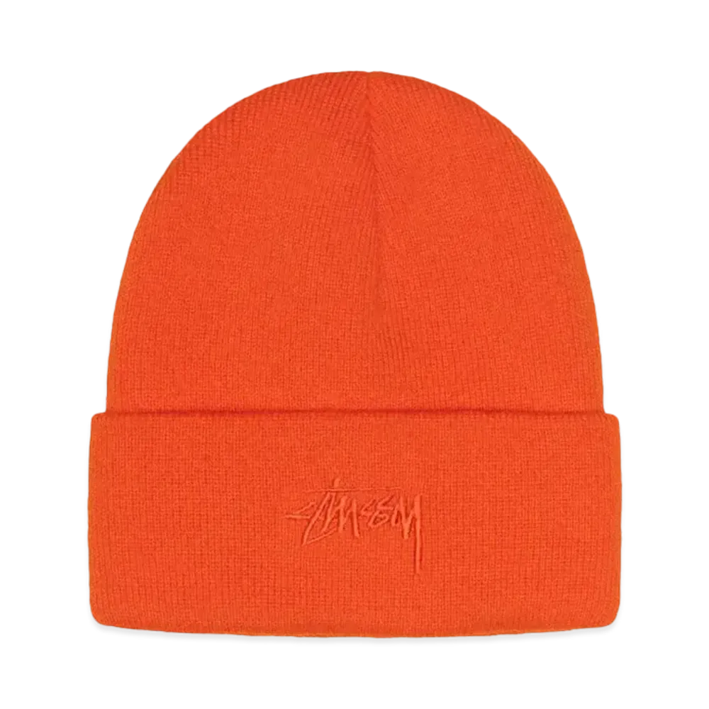 Stussy Stock Cuff Beanie "Fire Orange"