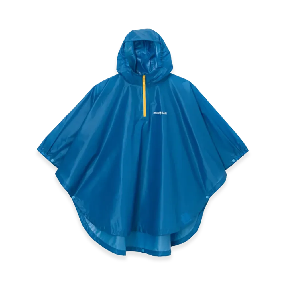 mont-bell Kid's Trekking Rain Poncho 115-145 "Blue Green"