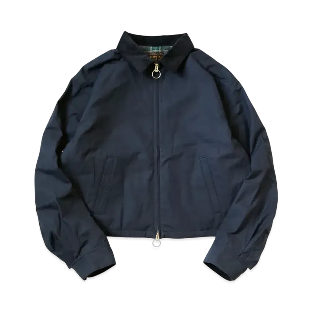 KAPITAL Cotton Weather Oil Coating Drizzler Jacket "Navy"