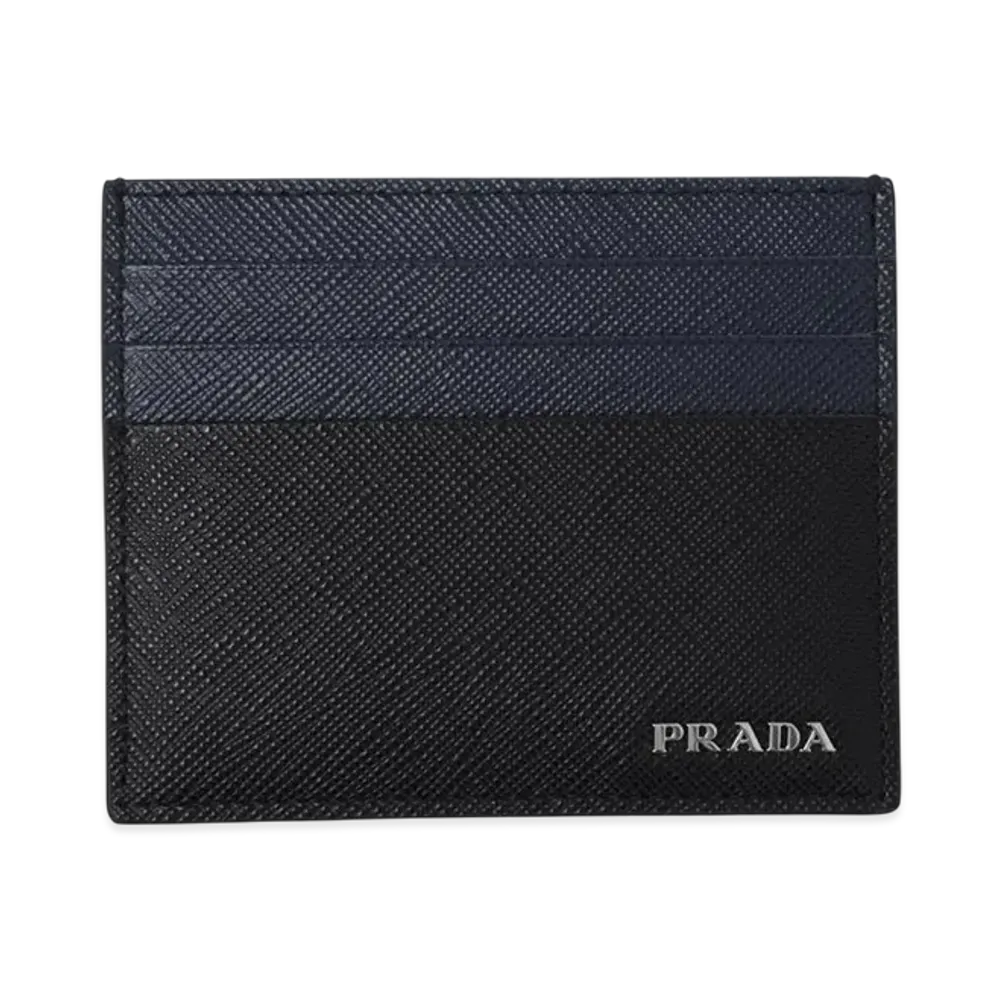 PRADA Card Case "Nero/Baltico"