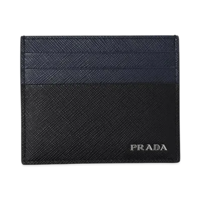 PRADA Card Case "Nero/Baltico"