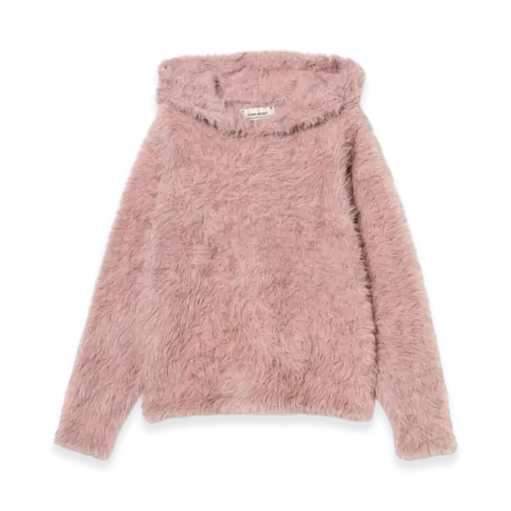 BEAMS FUTURE ARCHIVE Shaggy Knit Hoodie "Pink"
