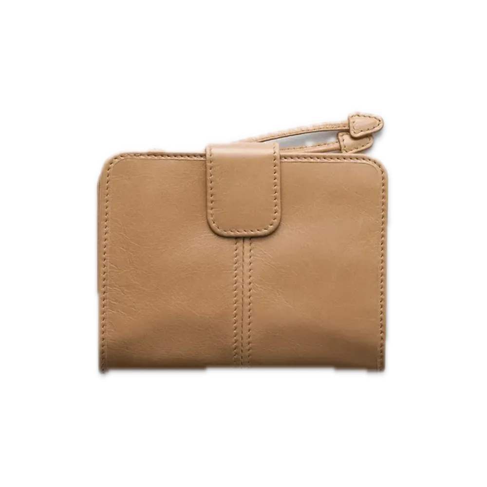 PRADA Soft Lux Leather Wallet "Cameo Beige"