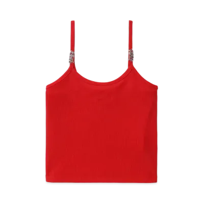 A BATHING APE Ribbed Vest Top "Red"