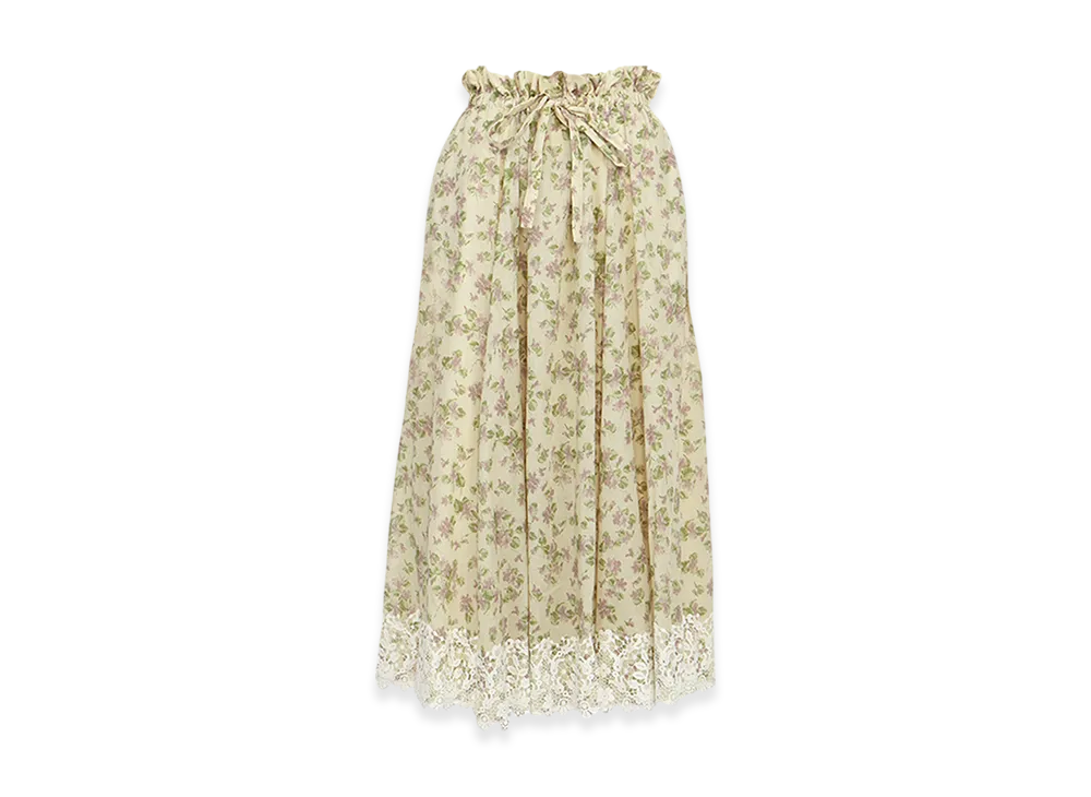 Dior Women's Cotton Long Skirt "Beige"