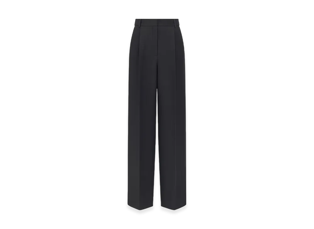 Dior Women's Flared Pants Wool Silk "Black"