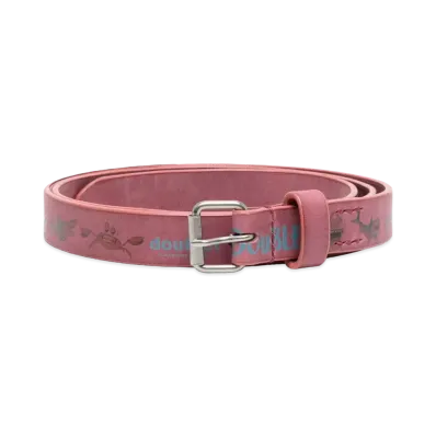 doublet Print Leather Belt "Pink"