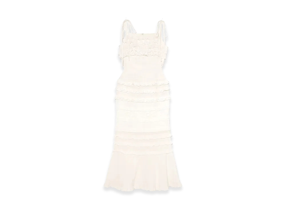 ANDMARY Women's Orla Frill Long Dress "White"
