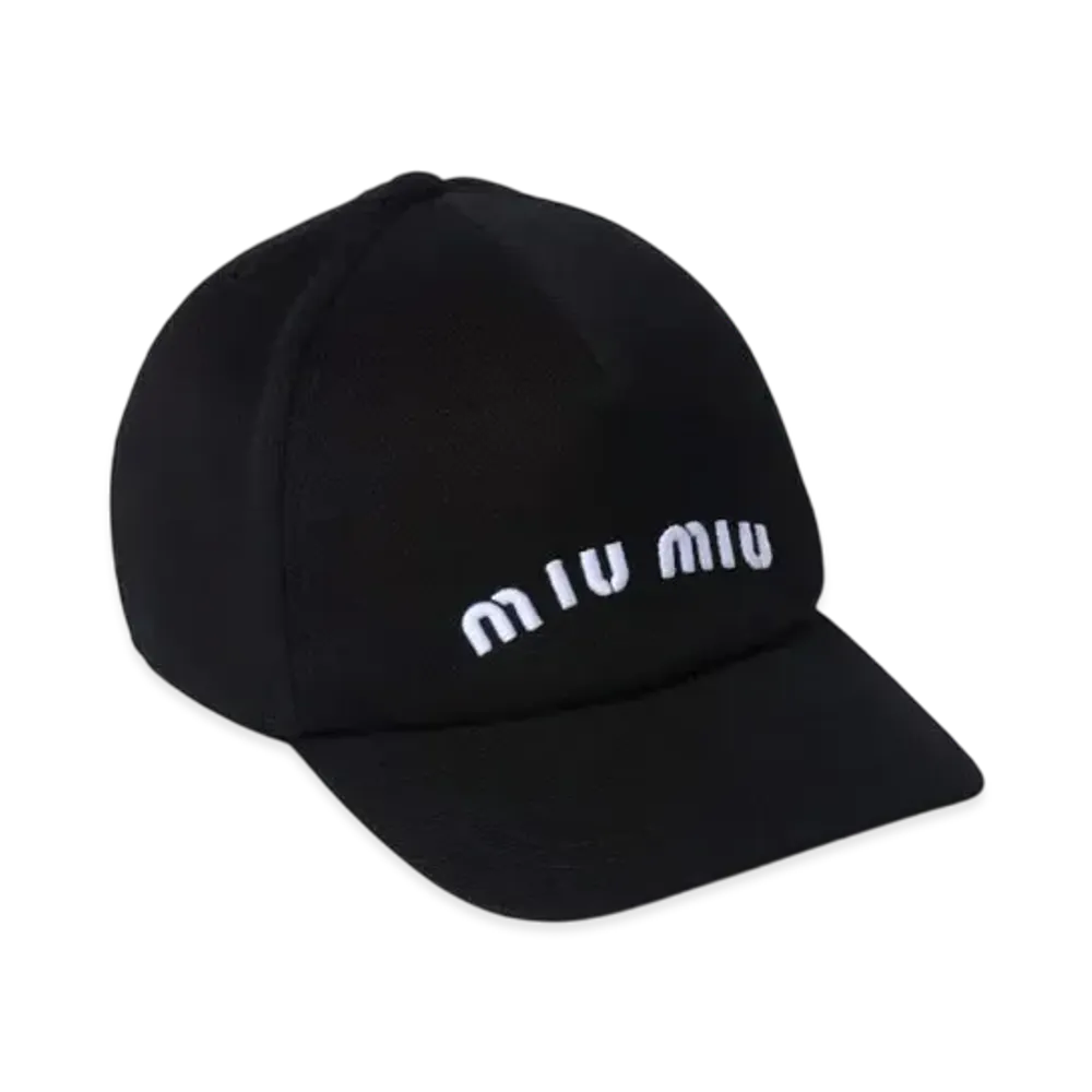 MIUMIU Drill Baseball Cap "Black/White"