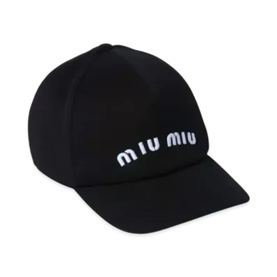 MIUMIU Drill Baseball Cap "Black/White"
