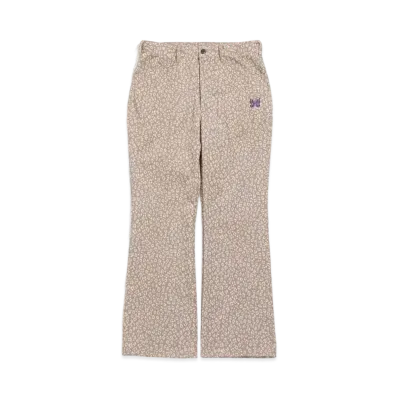 Needles BOOT-CUT STUDENT PANT - POLY JQ. "Leopard"
