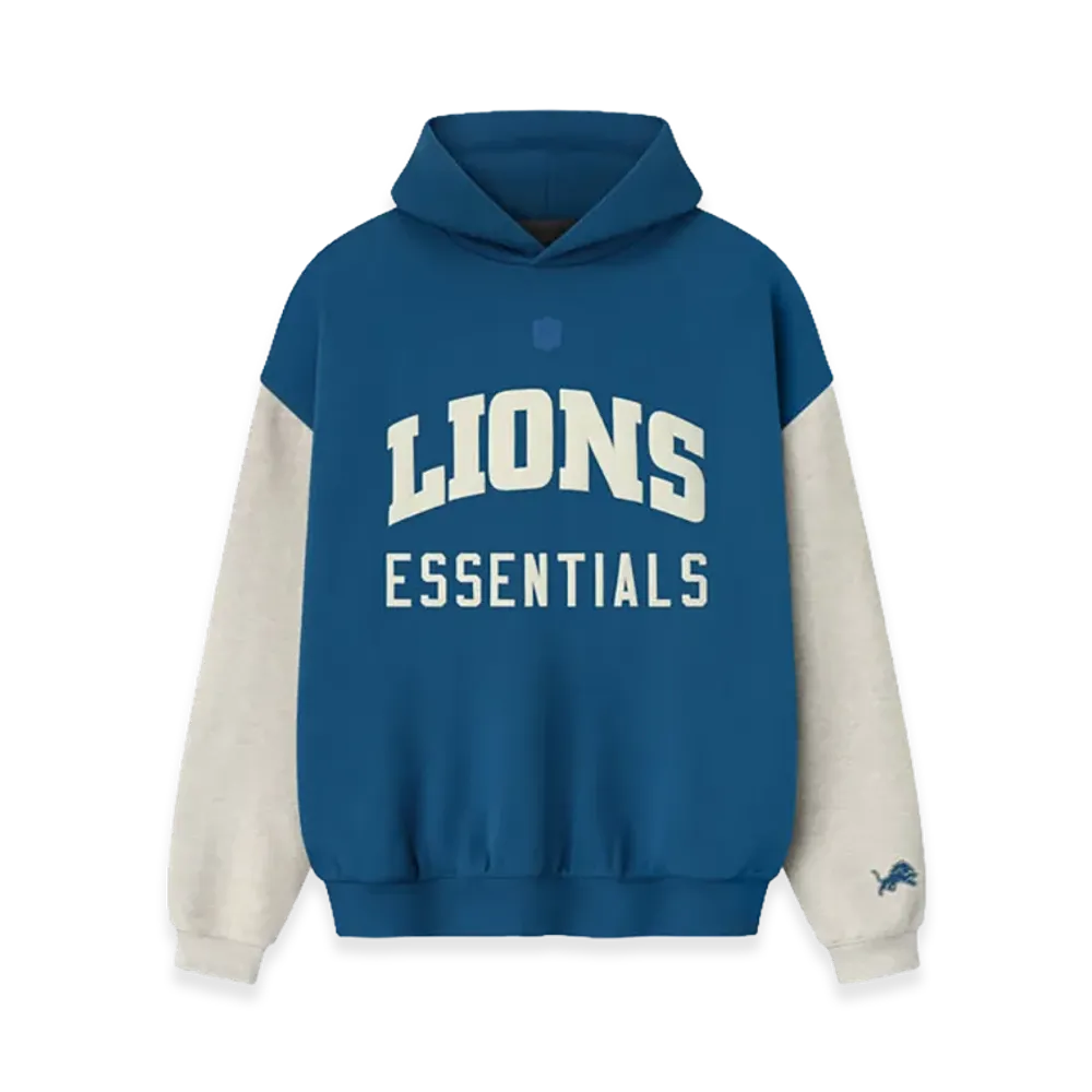 FEAR OF GOD ESSENTIALS Lions Sport Hoodie "Blue Sapphire/Heather Stone"