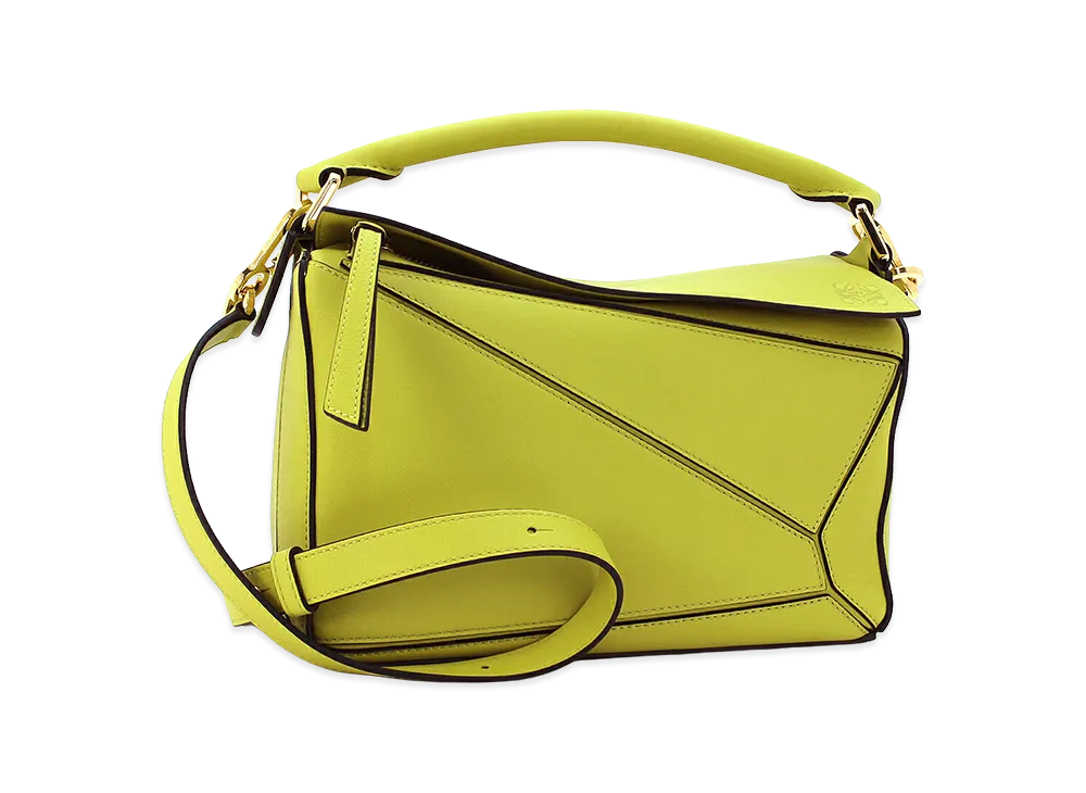 LOEWE Women's Handbag (with shoulder strap) Puzzle Small Bag "Lime Yellow"