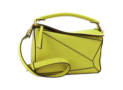 LOEWE Women's Handbag (with shoulder strap) Puzzle Small Bag "Lime Yellow"