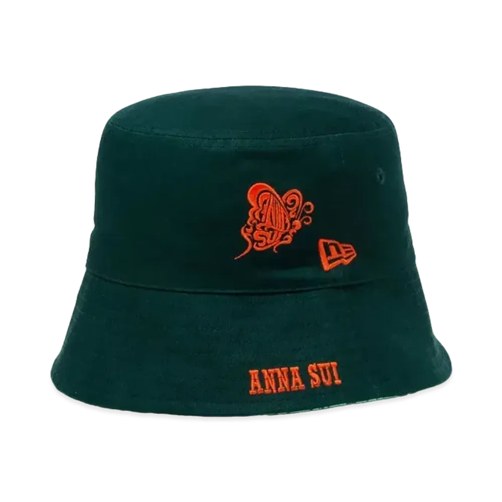 NEW ERA x ANNA SUI Bucket 01 Reversible Sailor Brim "Dark Green/Kelly Green"