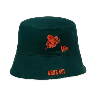 NEW ERA x ANNA SUI Bucket 01 Reversible Sailor Brim "Dark Green/Kelly Green"