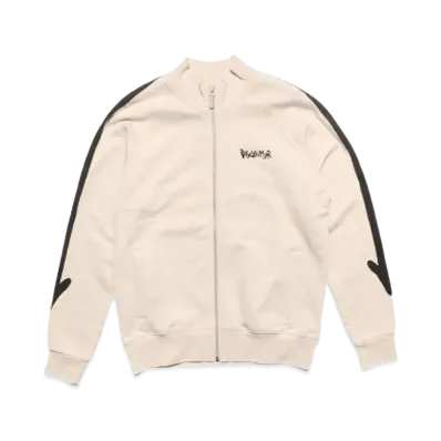 DISCLAIMER FULL ZIP UOMO CON COLLO ALTOO IN FELPA "CREMA"