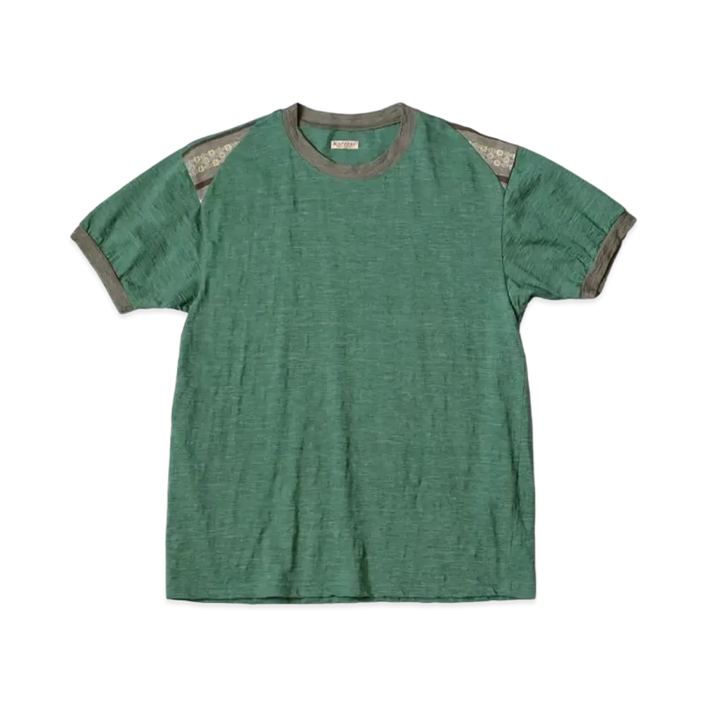 KAPITAL Heather India Florida Ringer Tee "Green"