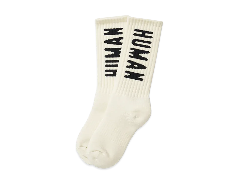 HUMAN MADE HM Logo Socks "White"