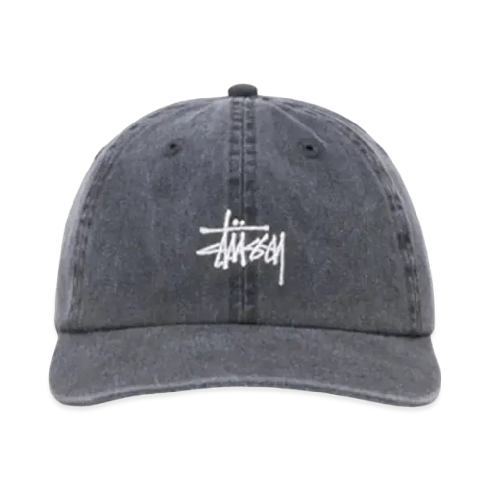 Stussy Low Profile Basic Washed Strapback "Charcoal"