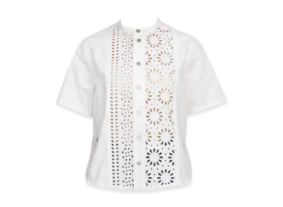 Dior Women's Button Short Blouse "White"