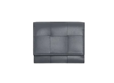 Bottega Veneta Trifold Zip Wallet "Thunder"