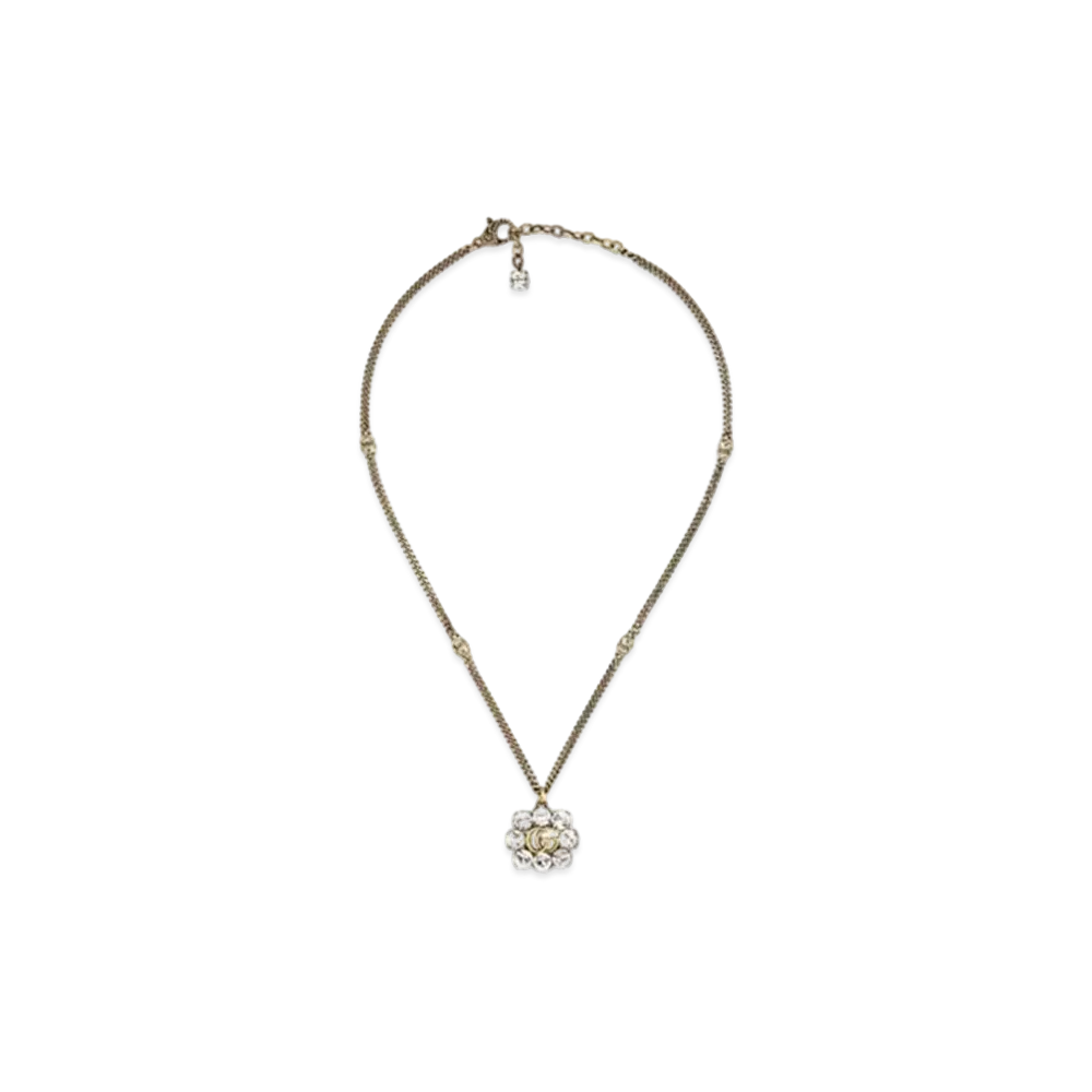 GUCCI Crystal Double G Necklace