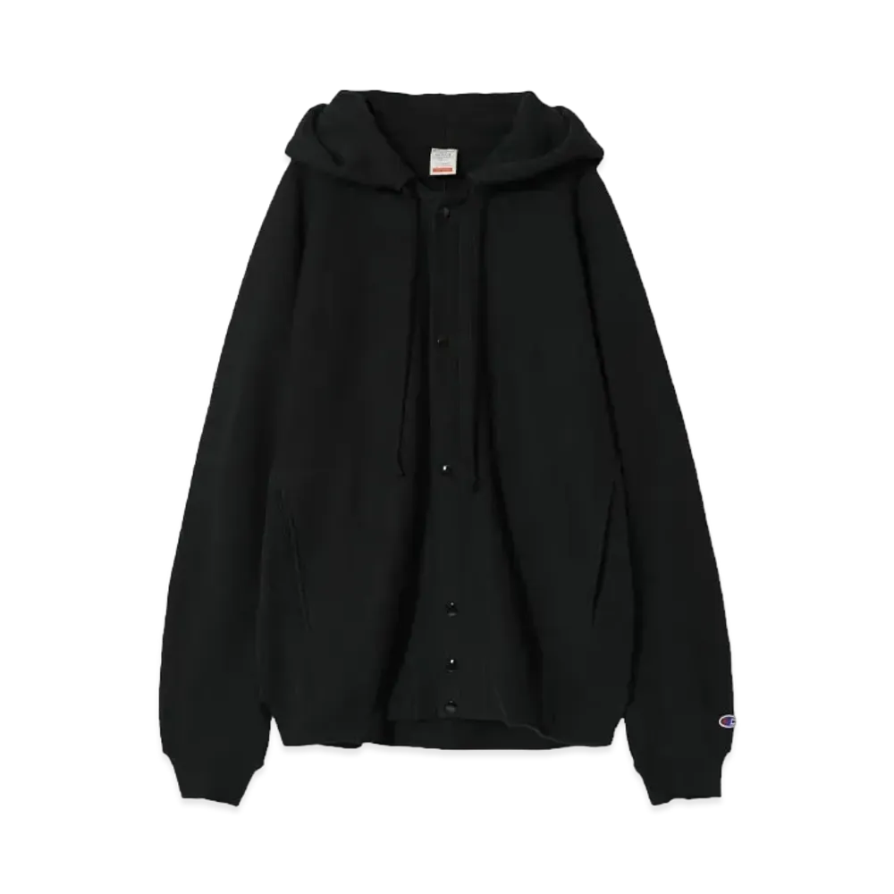 Champion x N.HOOLYWOOD Snap Hoodie Sweatshirt "Black"
