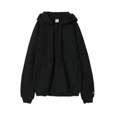 Champion x N.HOOLYWOOD Snap Hoodie Sweatshirt "Black"