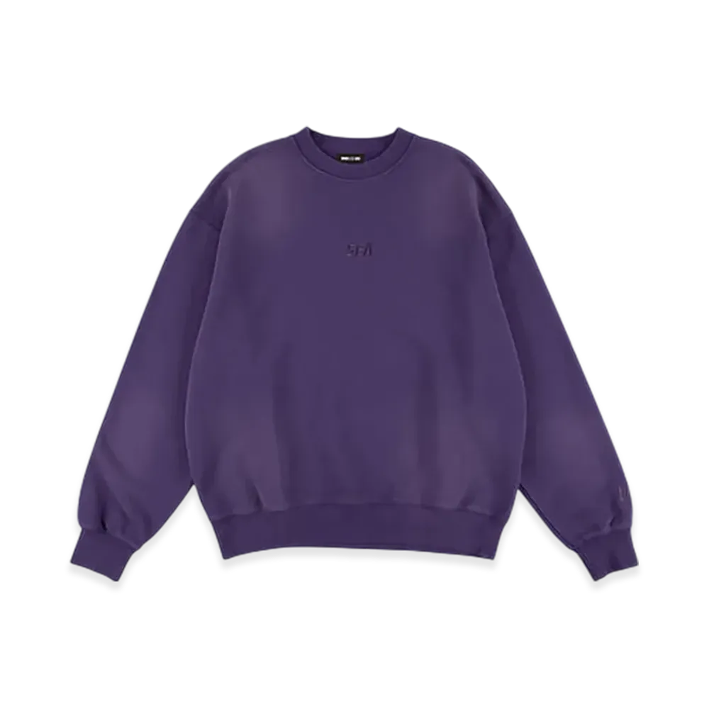 WIND AND SEA Sulfur Dyeing Logo Crewneck Sweatshirt "Purple"