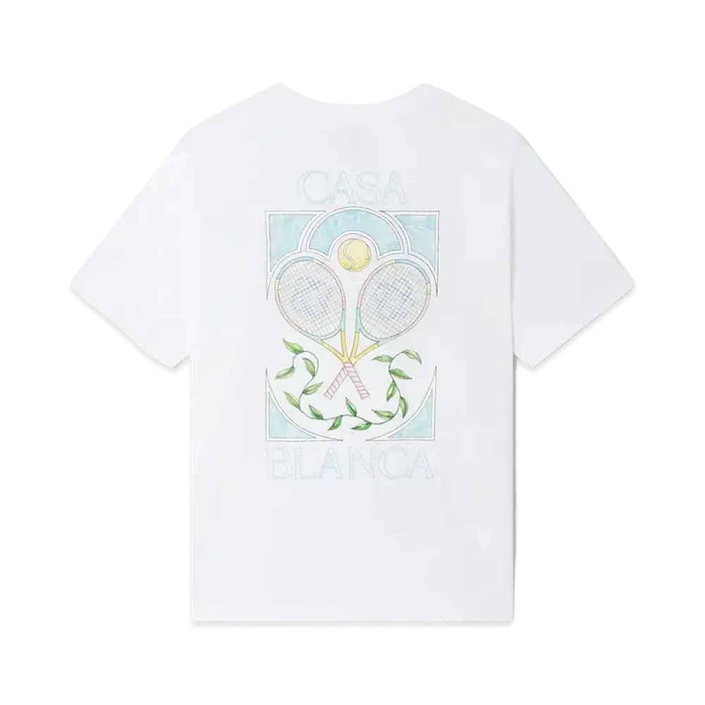 Casablanca Tennis Pastelle T-Shirt "White"