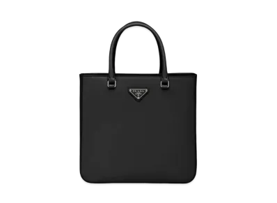 PRADA Brushed Leather Handbag "Black"