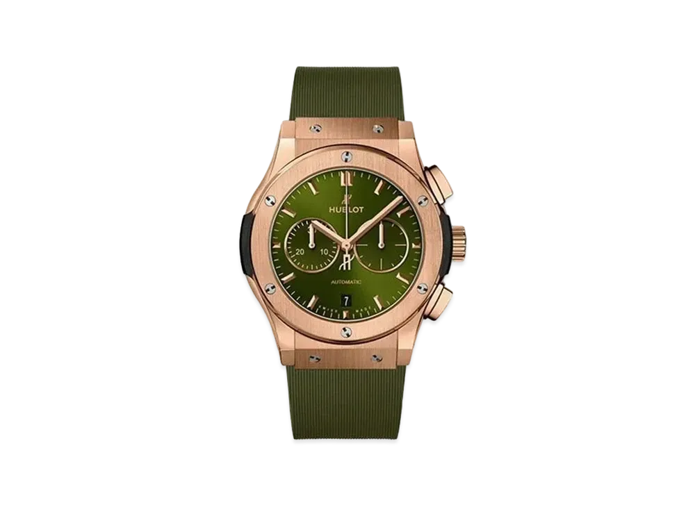 HUBLOT Classic Fusion Chronograph King Gold Green 45mm