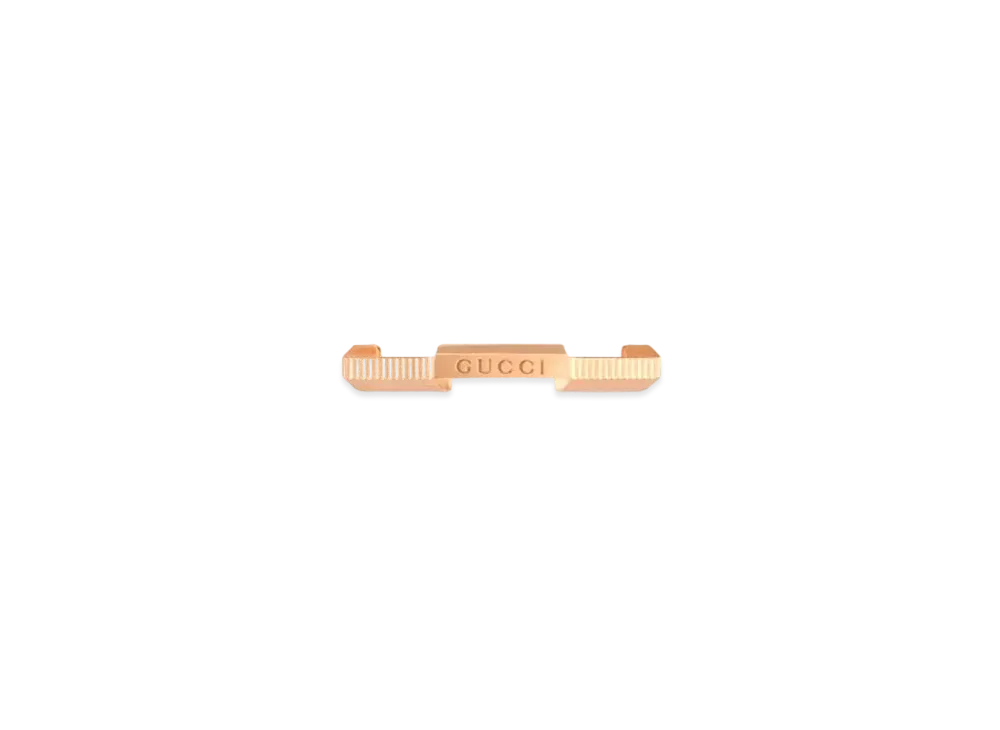 GUCCI Link To Love Striped Ring "Pink"