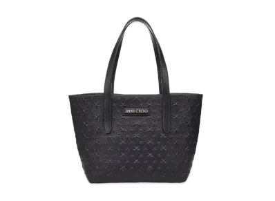 Jimmy Choo Sofia/S Star Embossed Grainy Leather Tote Bag "Black"