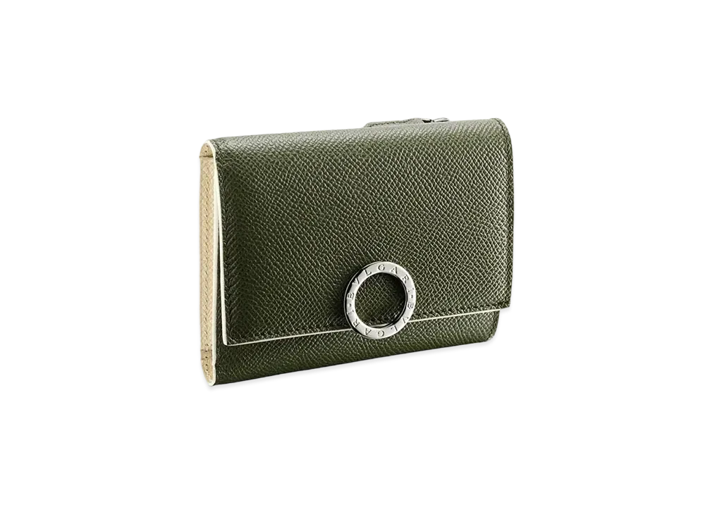 BVLGARI Clip Trifold Wallet "Green"