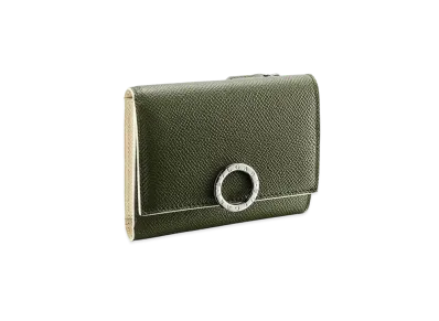 BVLGARI Clip Trifold Wallet "Green"