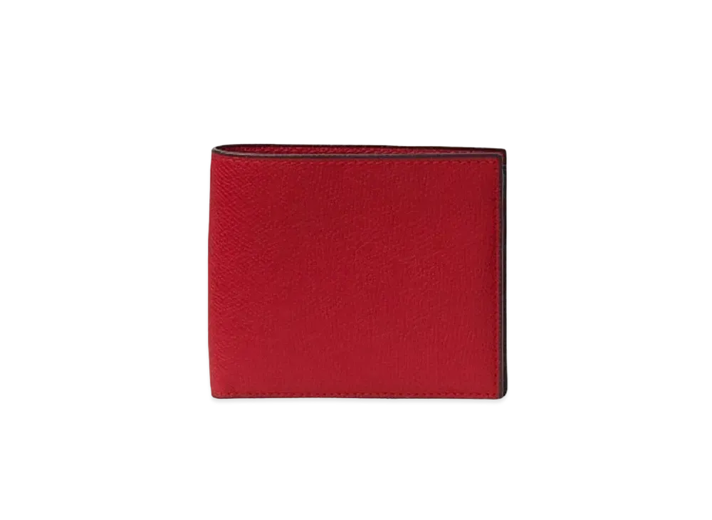Valextra Folded 6 Card Pruse "Red"