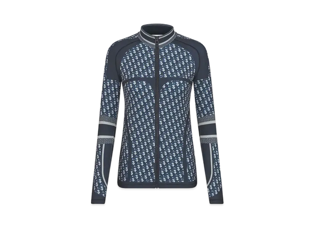 Dior DiorAlps Zipped Top Dior Oblique Technical Jersey "Blue"