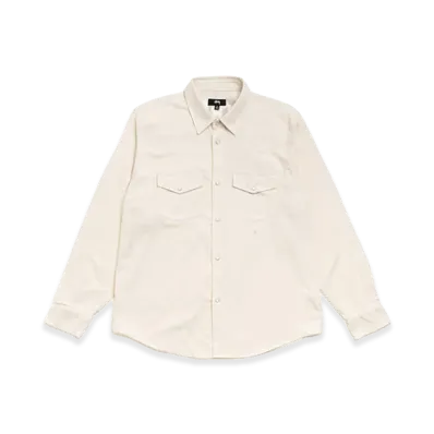 Stussy Cotton Silk Western Shirt "Off White"