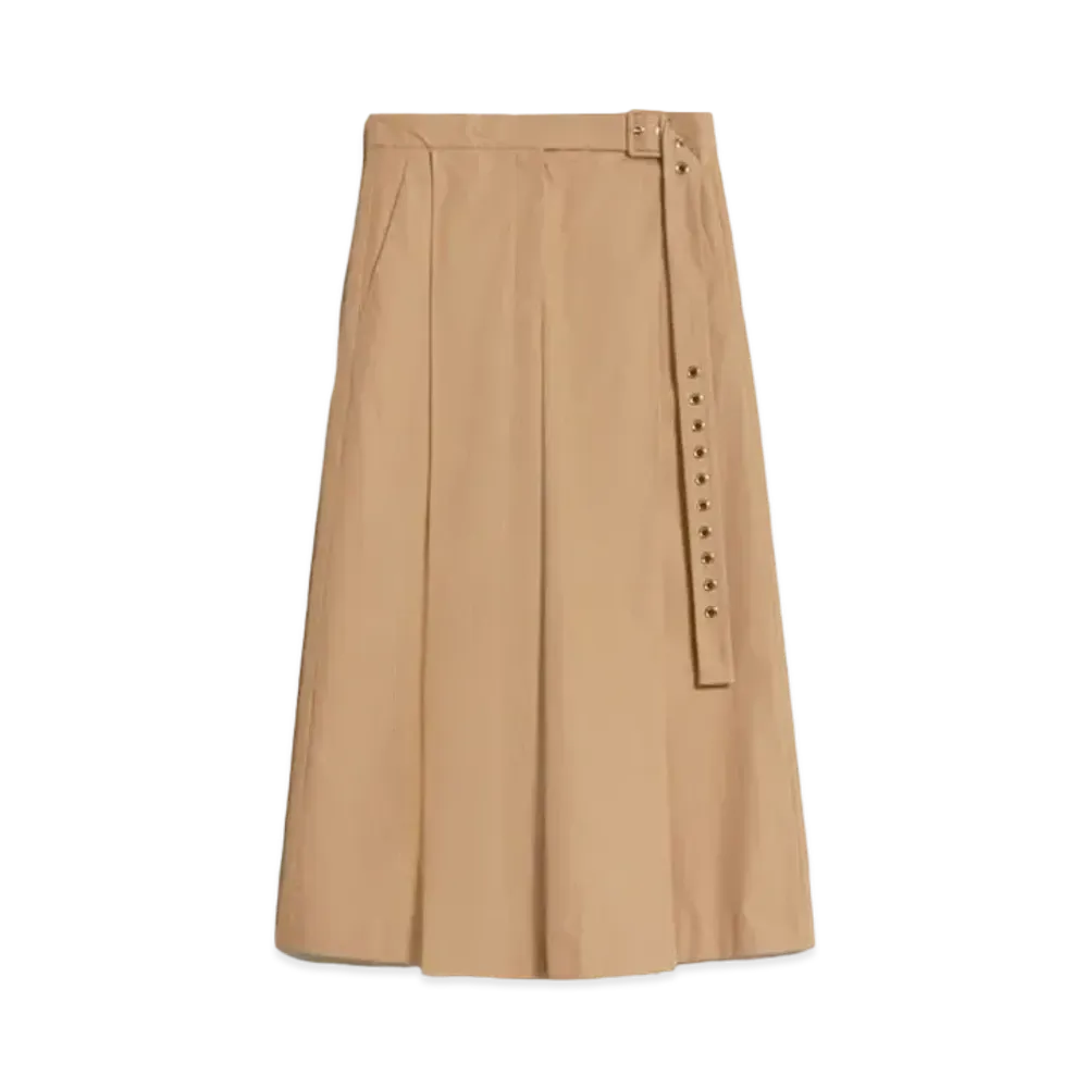 Max Mara Assiro Wide Fit Poplin Pants "Hazelnut Brown"
