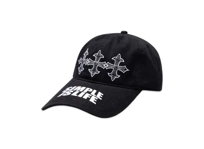 SUPPLIER Simple Is Life Cross Embroidery Cap "Black"