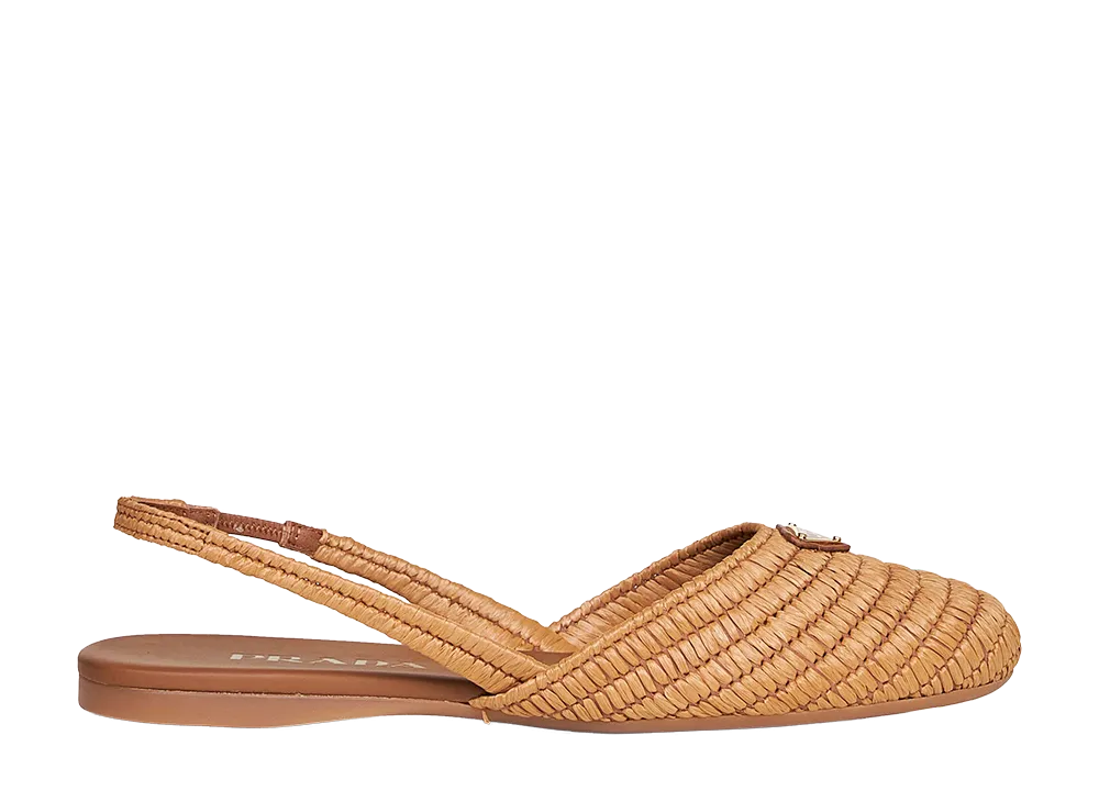 PRADA Women's Crochet Slingback "Camel"