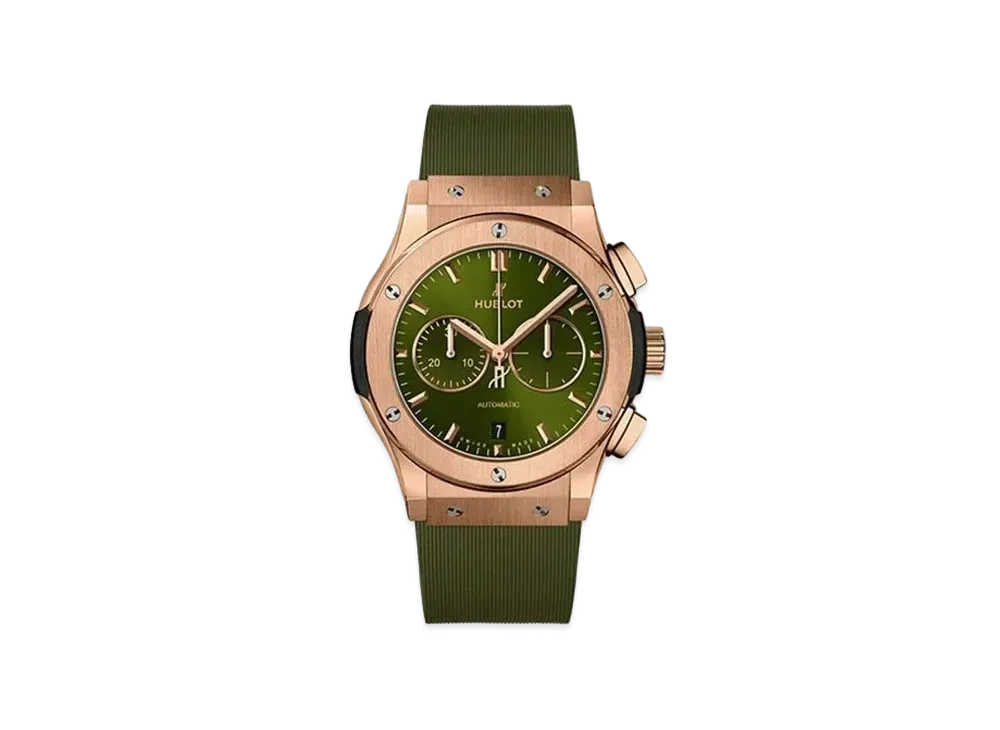 HUBLOT Classic Fusion Chronograph King Gold Green 42mm