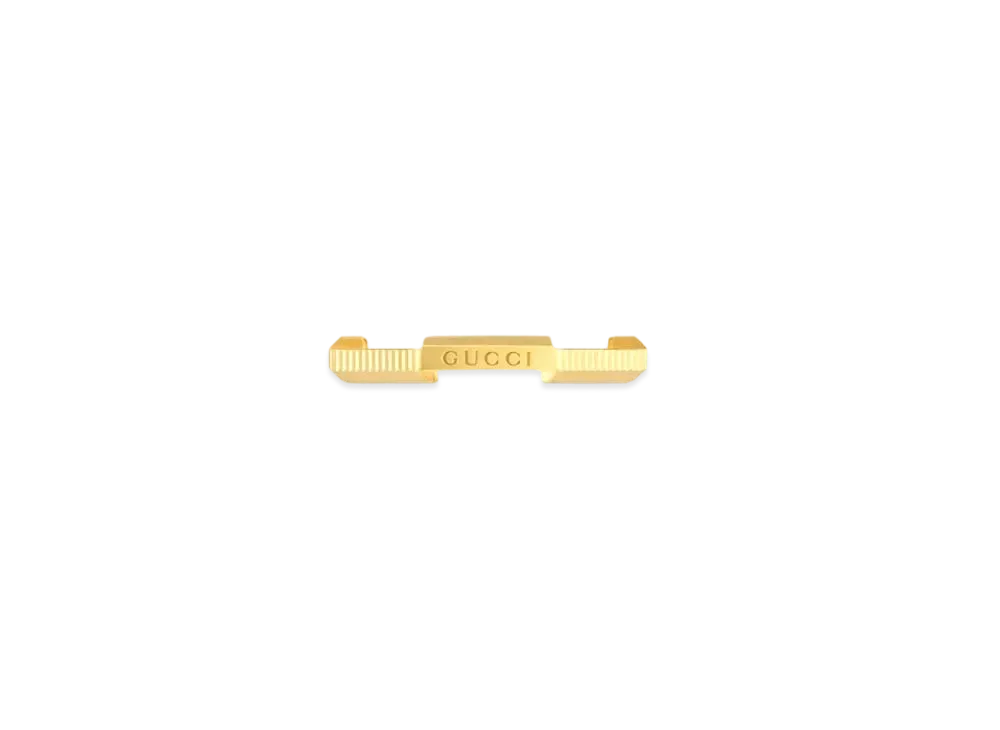 GUCCI Link To Love Striped Ring "Gold"